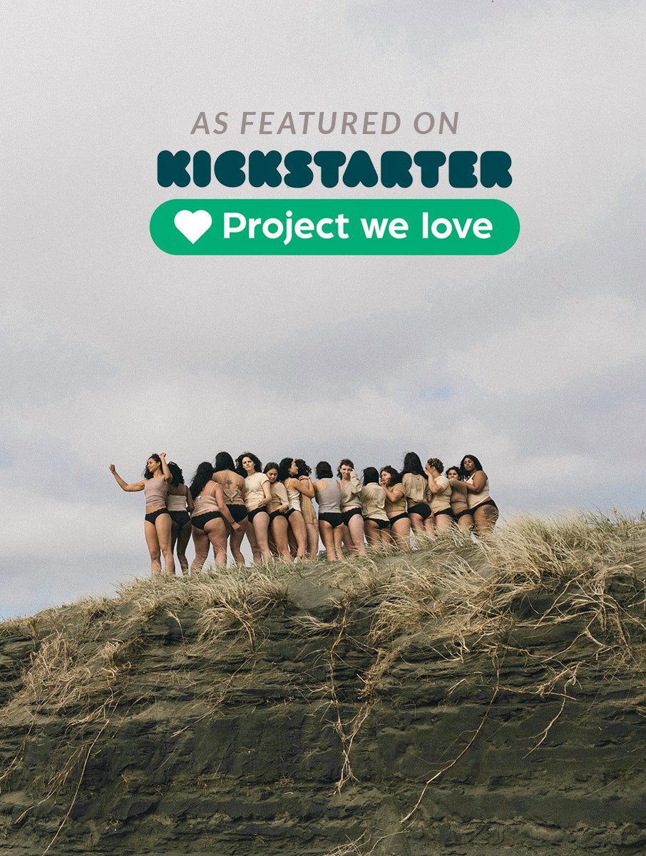 Reemi period underwear featured on Kickstarter's 'Projects we love'.