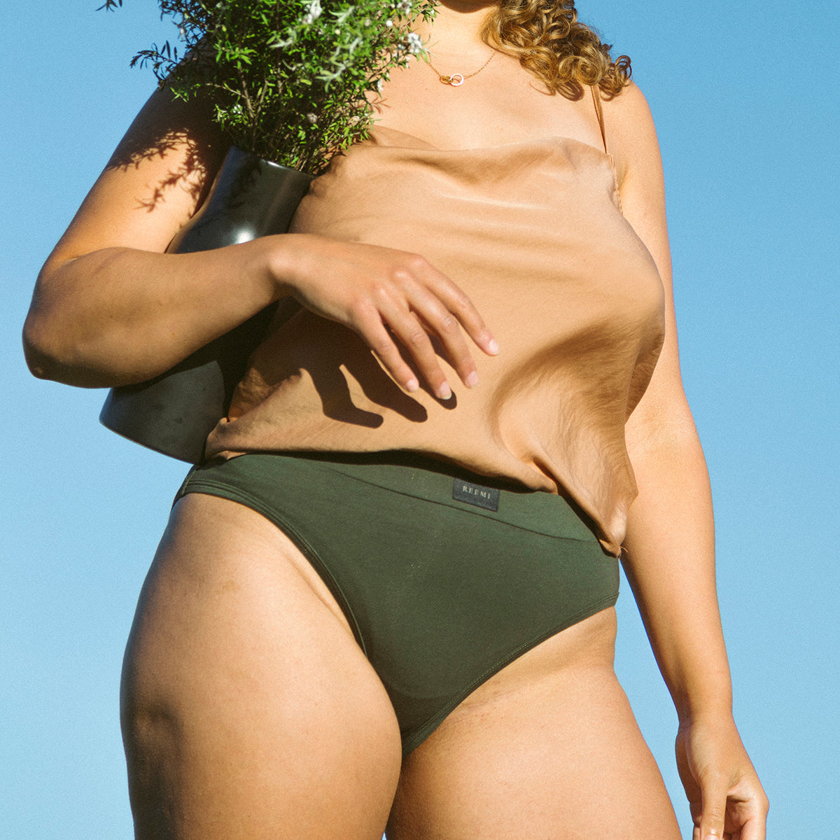 Mid waist night time ethical sustainable Reemi period underwear
